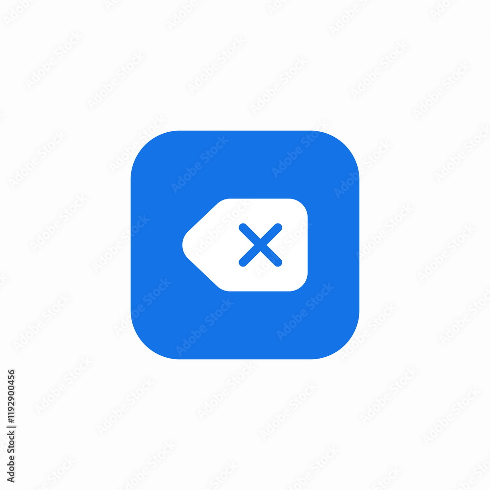 delete backspace icon sign vector delete backspace icon sign vector