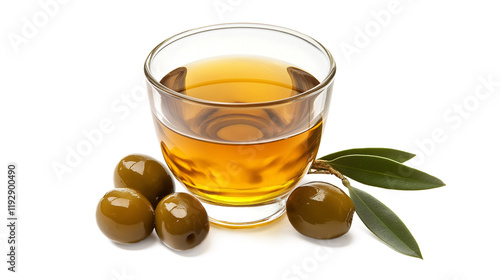 Umeshu in a glass isolated on a white background
