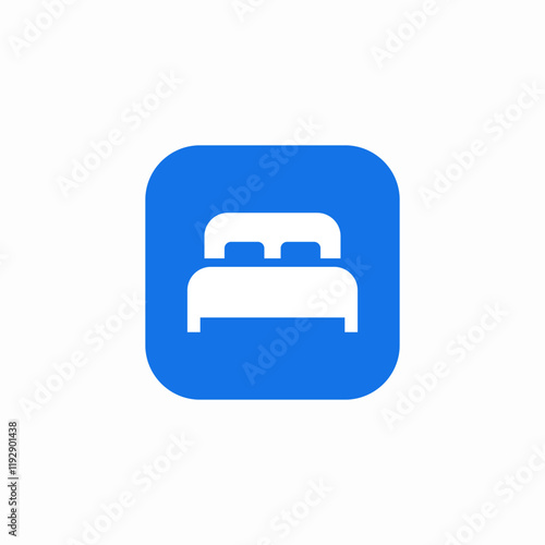 king size bed icon sign vector