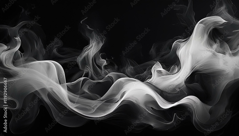 Fototapeta premium smoke and fog on black background wallpaper; abstract image with copy space for your text or design