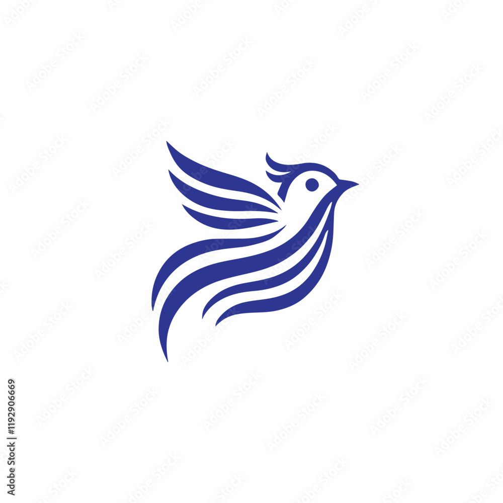 Abstract swoosh-style bird design, ideal for logo company, business, community, and branding. Abstract swoosh-style bird design, ideal for logo company, business, community, and branding.