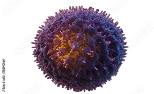 3D rendering of a Viral Bacteri and Virus