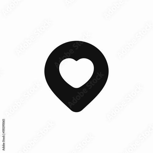 favorite location icon sign vector