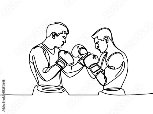 black line boxing match clip art preview
