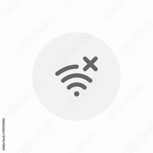 wifi error icon sign vector