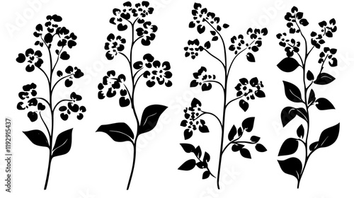 Collection of Buckwheat vector icons, Buckwheat vector art pattern