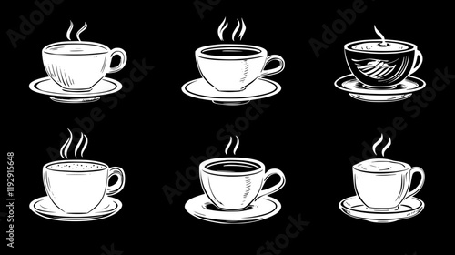 Wallpaper Mural Collection of Cappuccino digital art, Cappuccino vector graphic, repetitive pattern Torontodigital.ca