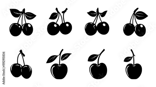 Collection of Cherry digital art, Cherry vector graphic, repetitive pattern
