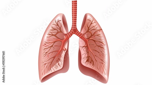 Wallpaper Mural human lungs anatomical model Torontodigital.ca