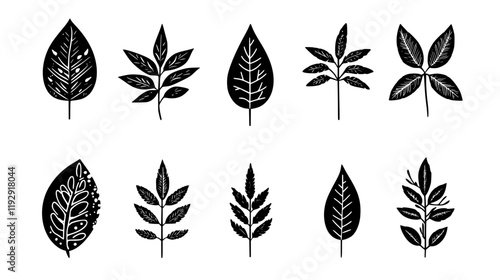 Collection of Hemp seeds vector icons, Hemp seeds vector art pattern