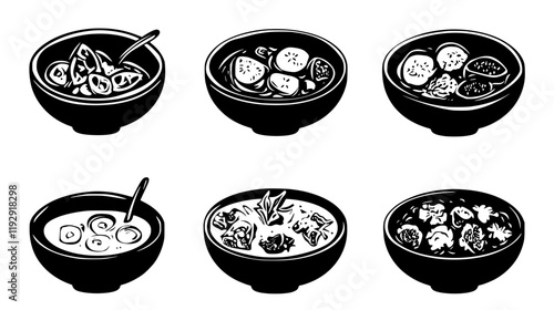 Collection of Italian Wedding Soup digital art, Italian Wedding Soup vector graphic, repetitive pattern