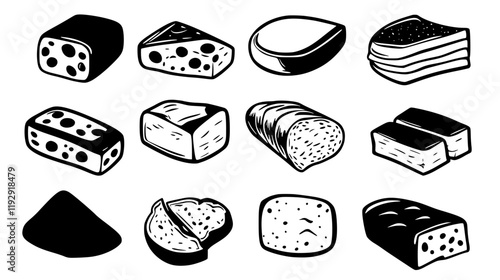 Collection of Limburger digital art, Limburger vector graphic, repetitive pattern