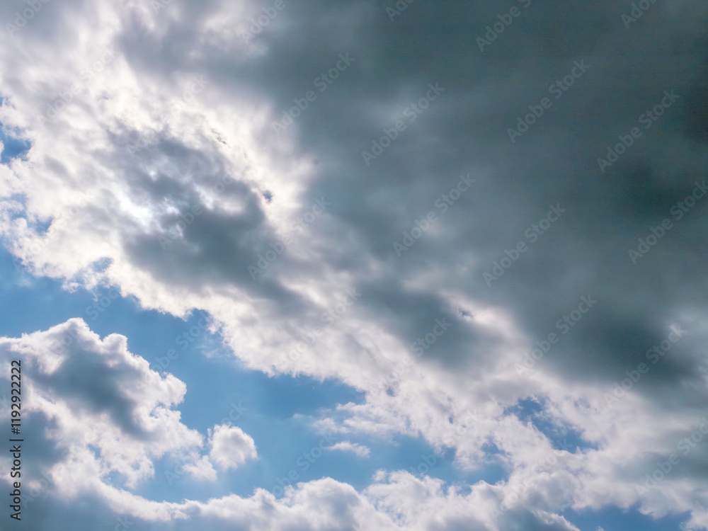Fototapeta premium 1月の空の白い雲130