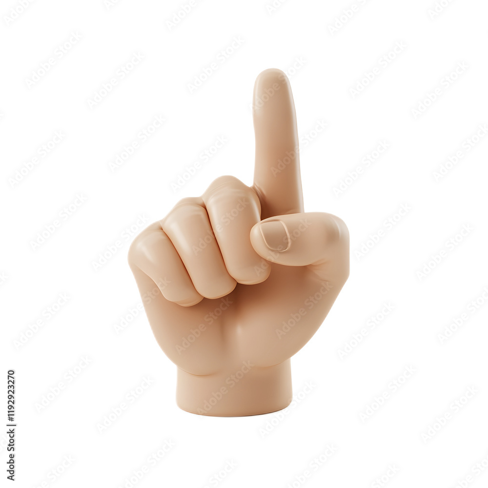 Transparent 3D Rendering of Hand with Raised Index Finger as Signaling Gesture Transparent 3D Rendering of Hand with Raised Index Finger as Signaling Gesture