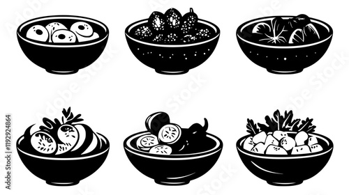 Collection of Greek Salad digital art, Greek Salad vector graphic, repetitive pattern