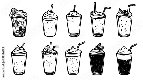 Collection of Green Smoothie digital art, Green Smoothie vector graphic, repetitive pattern