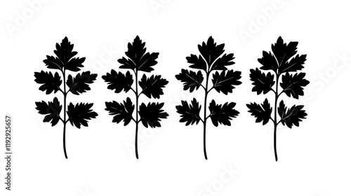 Collection of Lovage icons, Lovage illustration art, seamless pattern