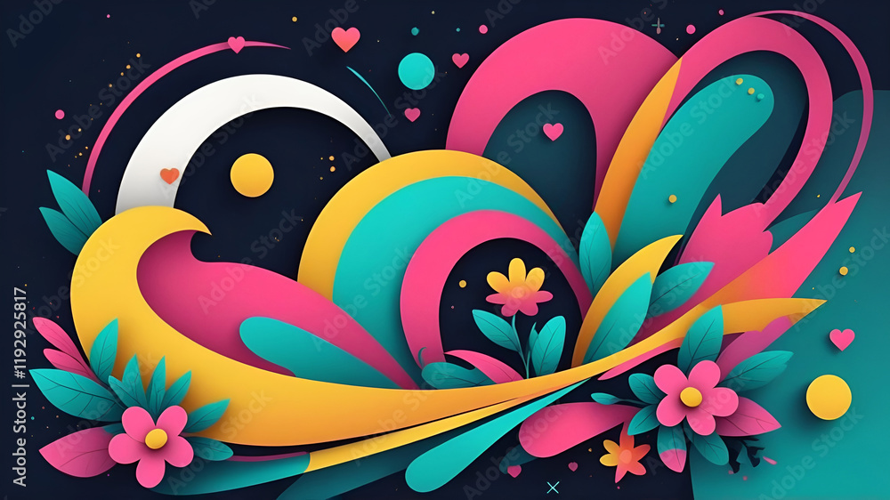 Naklejka premium background with flowers