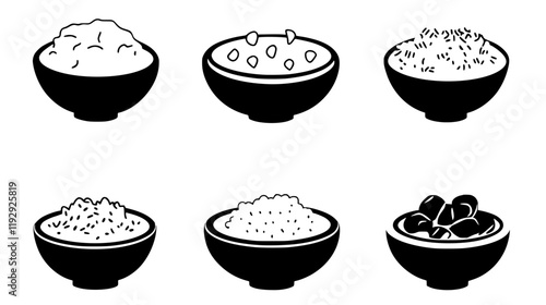 Collection of Mashed potatoes digital art, Mashed potatoes vector graphic, repetitive pattern