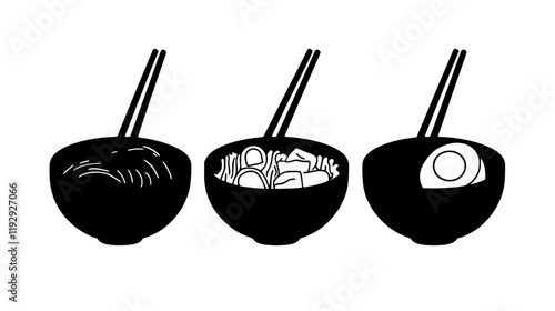 Collection of Ramen Degustation digital art, Ramen Degustation vector graphic, repetitive pattern