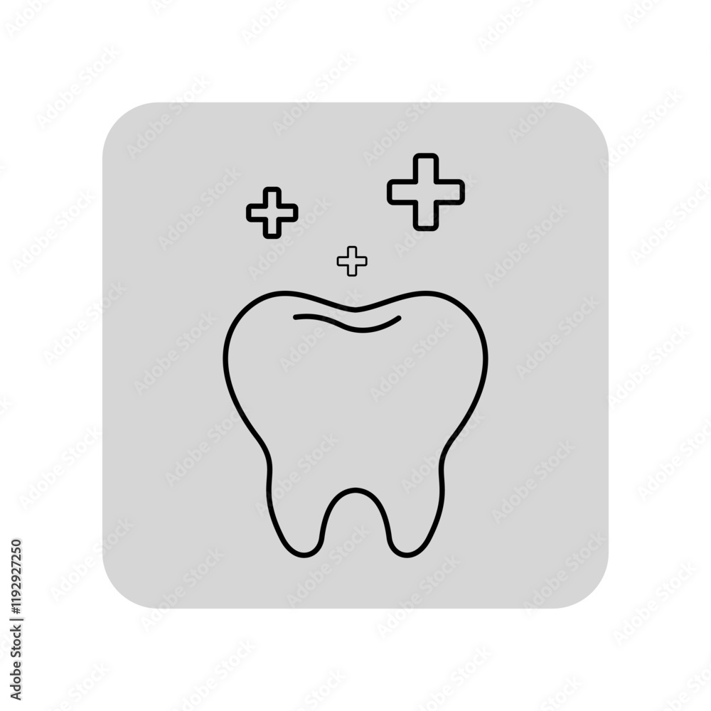 Tooth and cross symbols line icon. Dentistry outline sign. Oral medicine, hygiene and healthcare concept. Vector illustration, symbol element for web design and apps Tooth and cross symbols line icon. Dentistry outline sign. Oral medicine, hygiene and healthcare concept. Vector illustration, symbol element for web design and apps