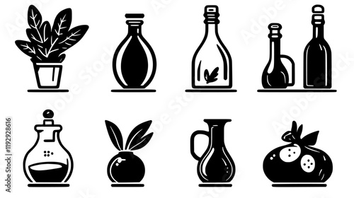 Collection of Vegetable oil digital art, Vegetable oil vector graphic, repetitive pattern