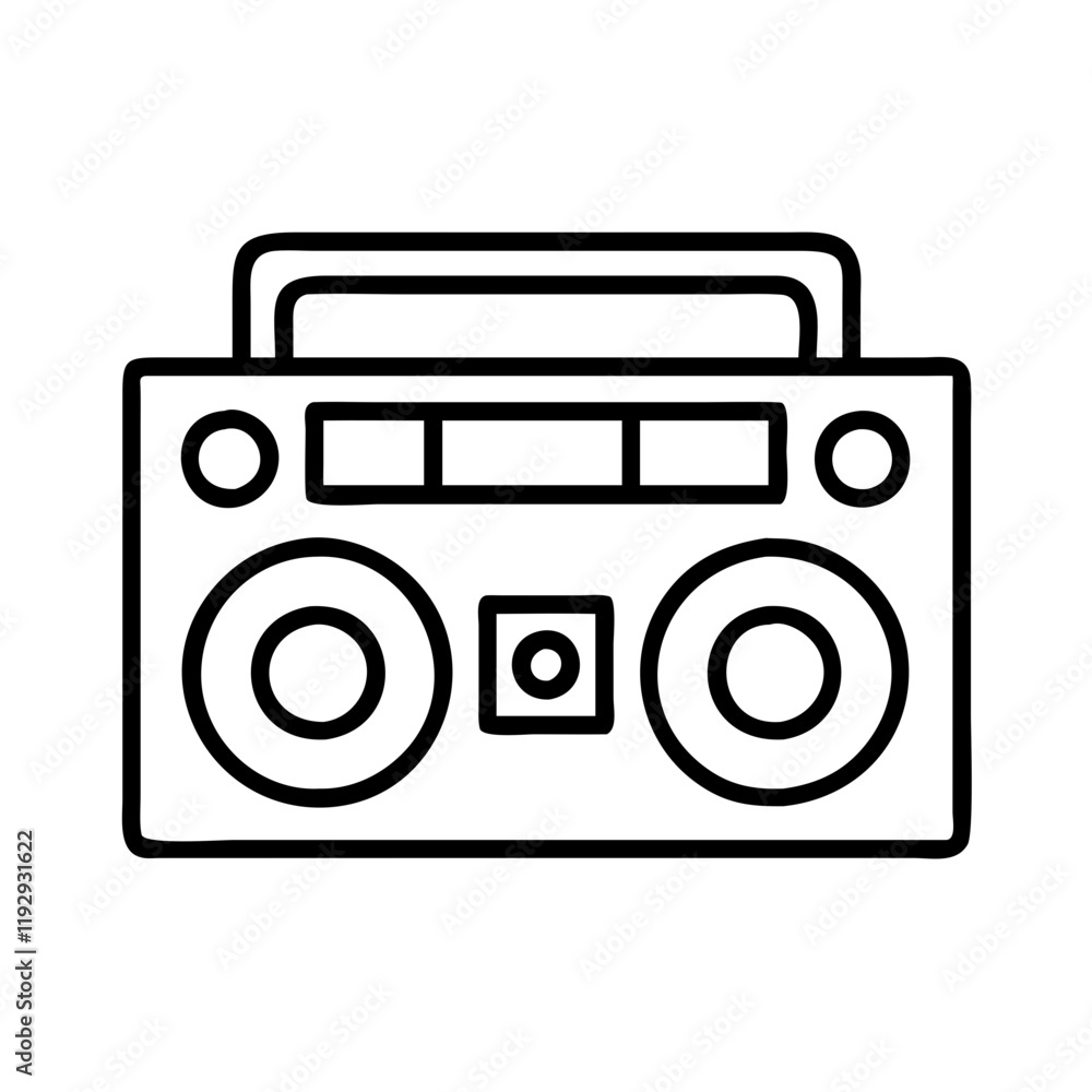 boombox icon, boombox line art - simple line art of boombox, perfect for boombox logos and icons and themed design boombox icon, boombox line art - simple line art of boombox, perfect for boombox logos and icons and themed design
