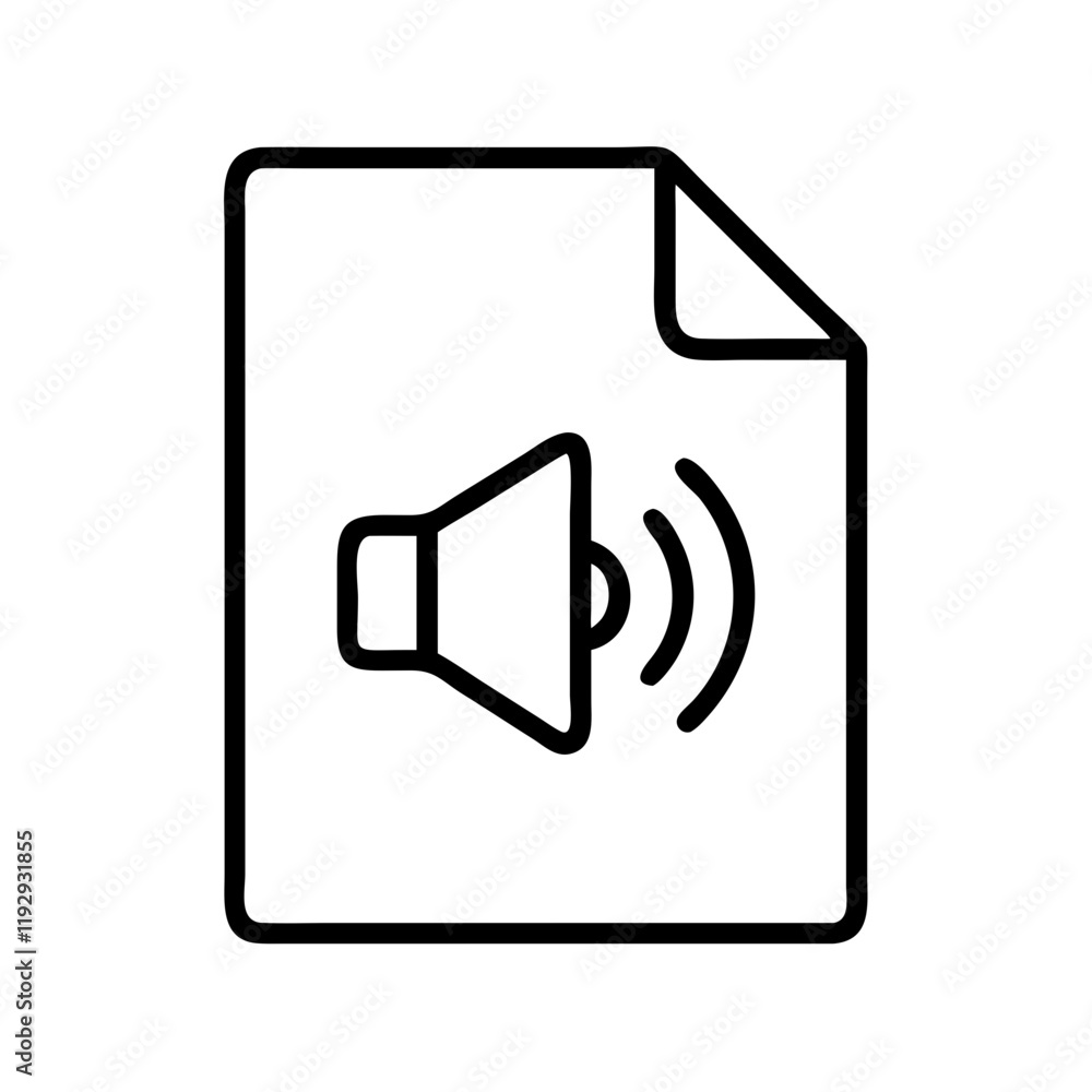 digital audio file icon, digital audio file line art - simple line art of digital audio file, perfect for digital audio file logos and icons and themed design