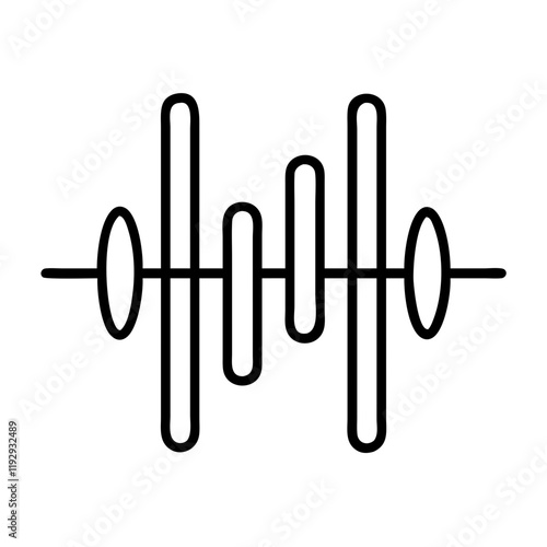 harmonic sound waves icon, harmonic sound waves line art - simple line art of harmonic sound waves, perfect for harmonic sound waves logos and icons and themed design
