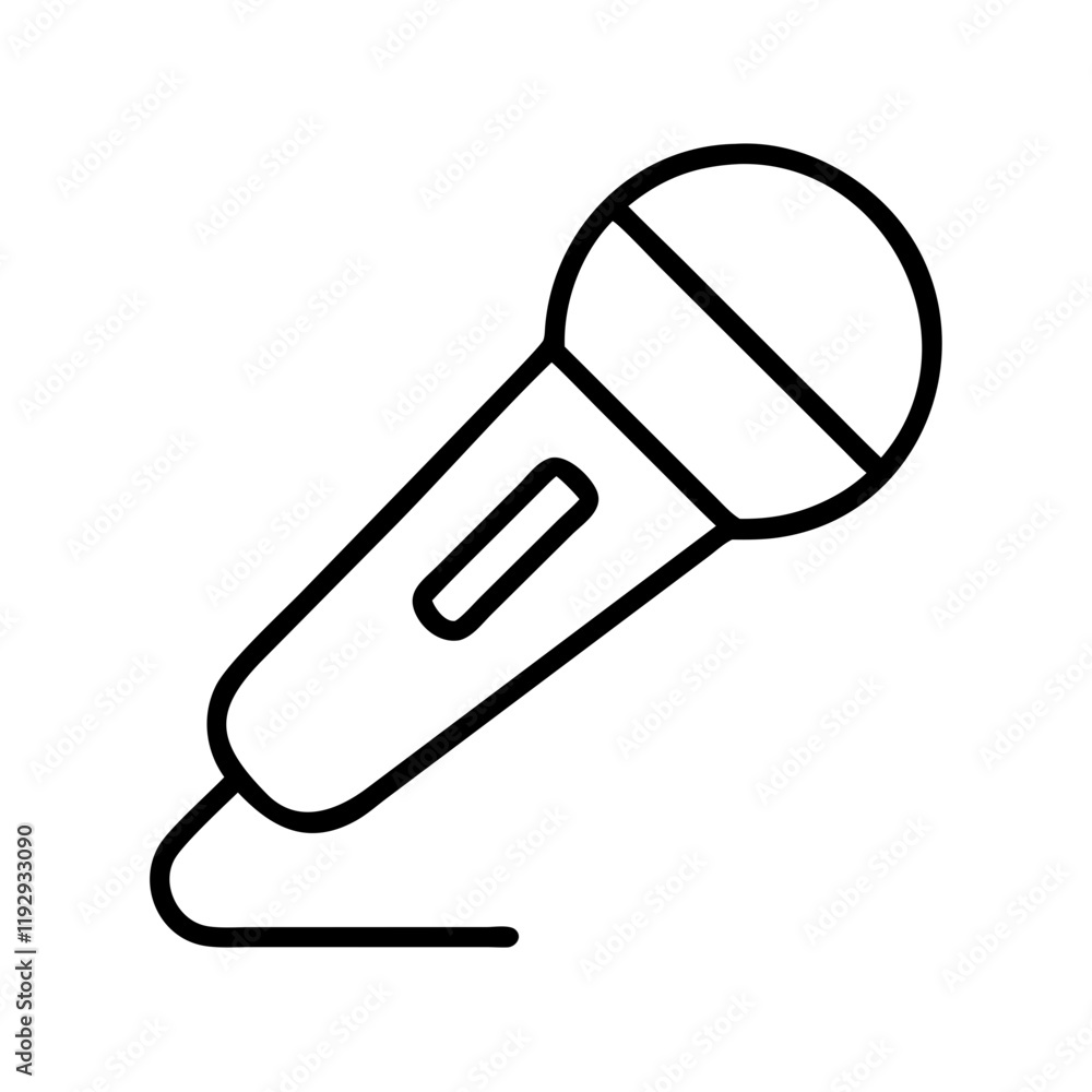 microphone icon, microphone line art - simple line art of microphone, perfect for microphone logos and icons and themed design microphone icon, microphone line art - simple line art of microphone, perfect for microphone logos and icons and themed design