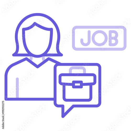 Job Seeker Female Icon