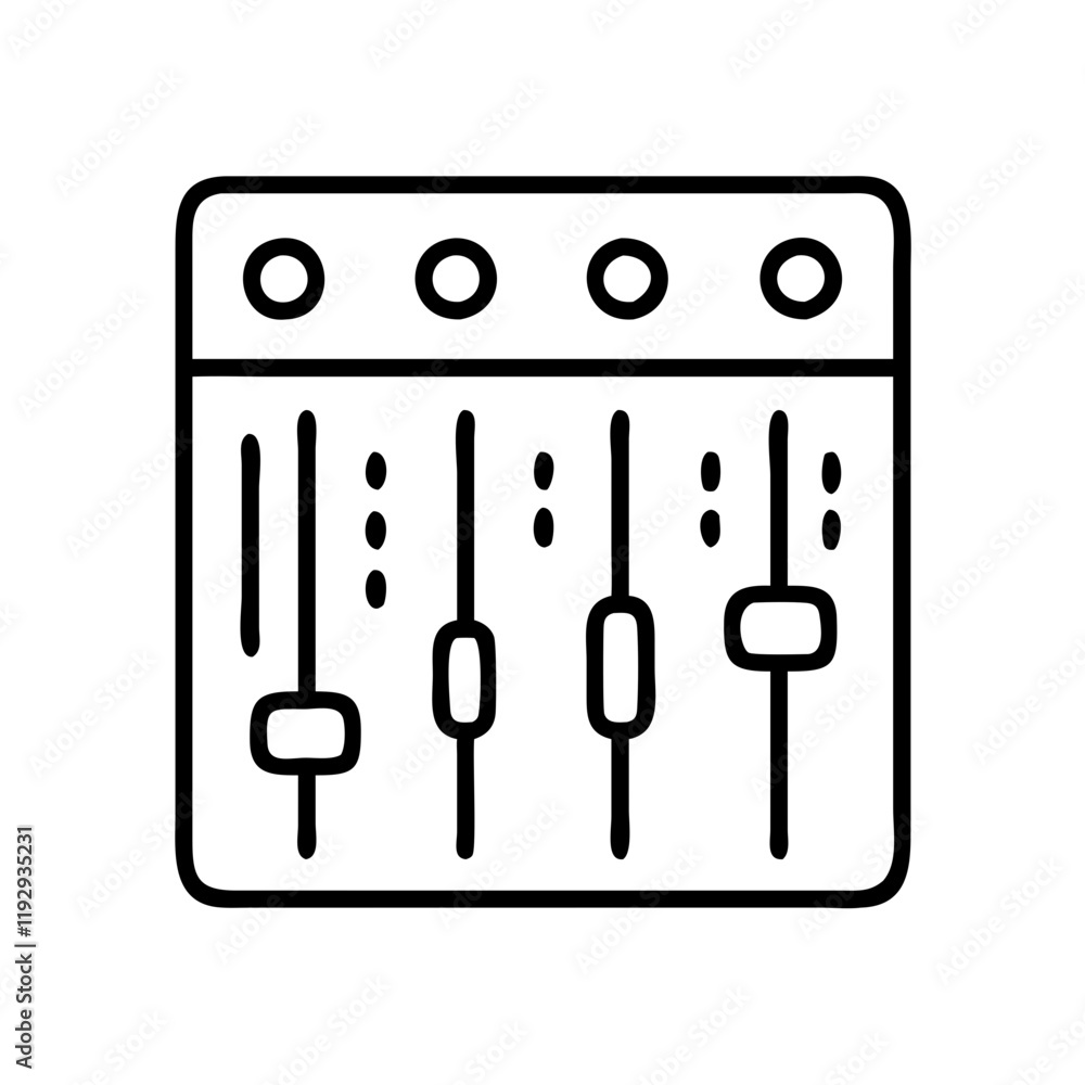 sound mixer icon, sound mixer line art - simple line art of sound mixer, perfect for sound mixer logos and icons and themed design sound mixer icon, sound mixer line art - simple line art of sound mixer, perfect for sound mixer logos and icons and themed design