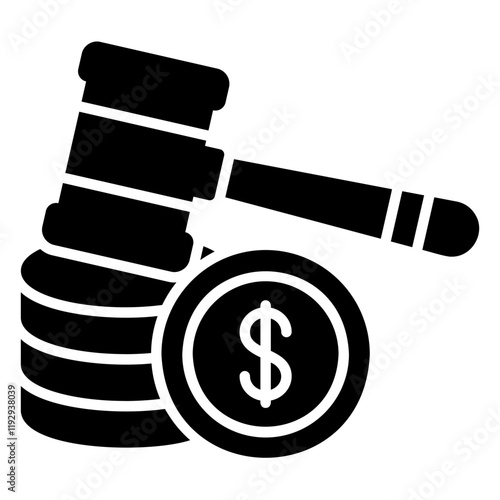 Monetary policy icon to maintain economic and financial stability