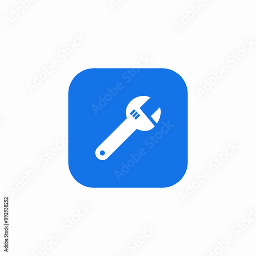 wrench tool icon sign vector