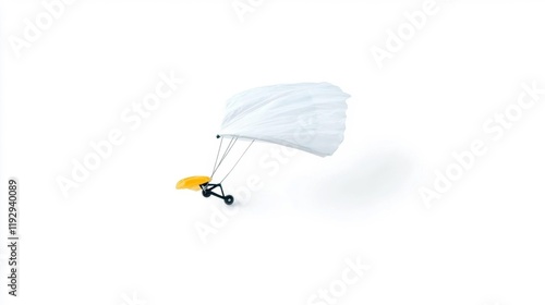 Minimal Glider on White Background. Generative AI photo