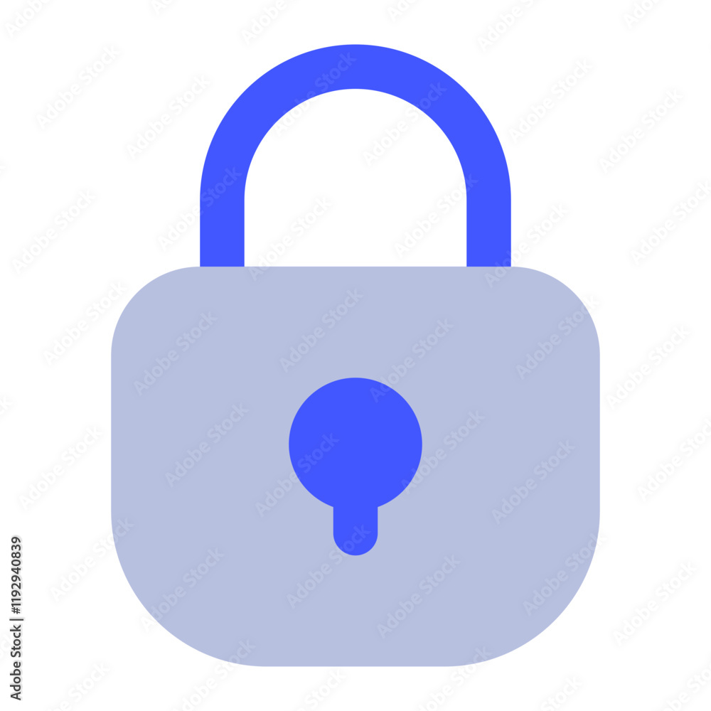 Simple Blue Lock Icon for Security Representation Simple Blue Lock Icon for Security Representation