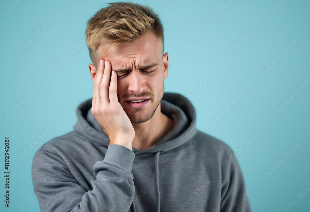 Man Suffering From Severe Headache Pain Man Suffering From Severe Headache Pain