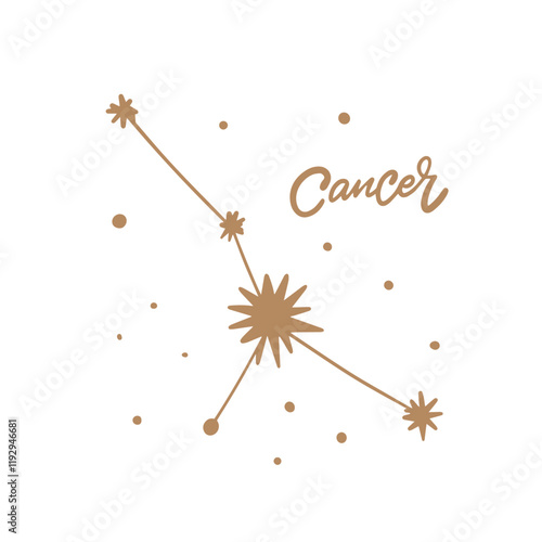 An Artistic Illustration of the Astrological Sign Cancer Constellation and Its Beauty