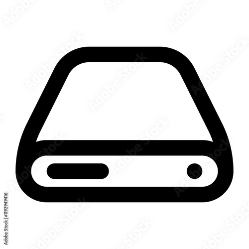 Stylized External Hard Drive Icon