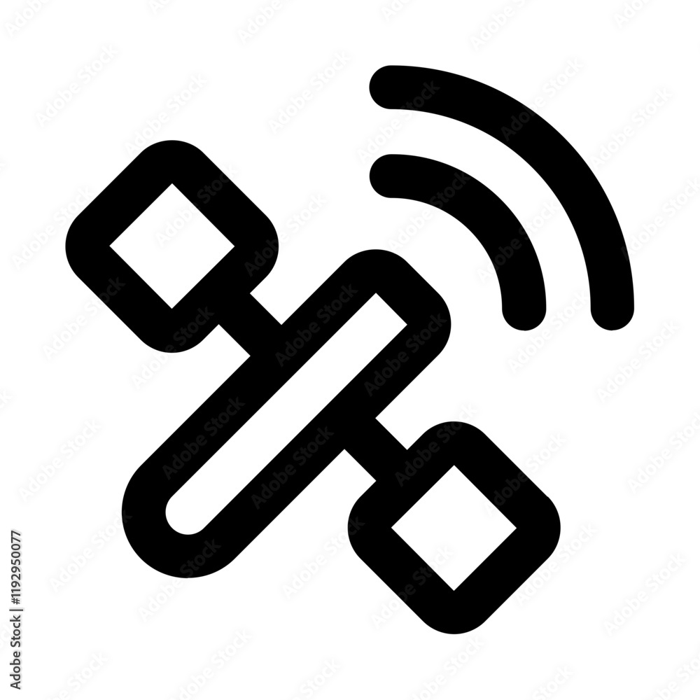 Smart Dumbbell Icon for Fitness Applications Smart Dumbbell Icon for Fitness Applications