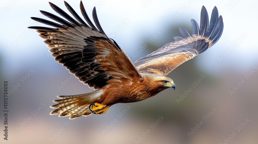 Fototapeta premium Bird Soaring Through The Sky