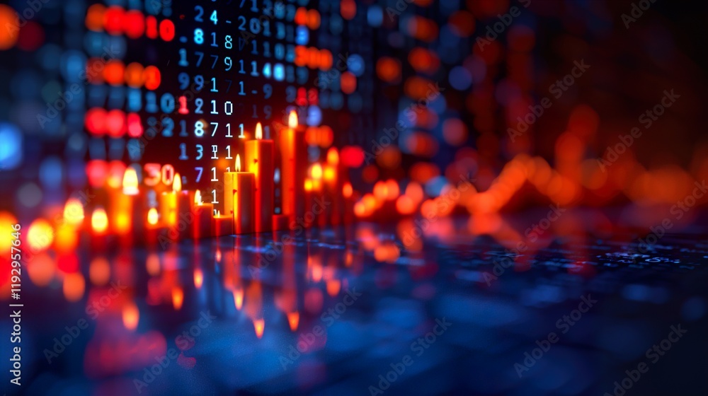 Fototapeta premium stock market investment trading blue background.
