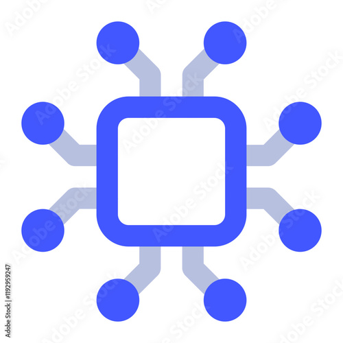 Modern Microprocessor Icon for Tech Applications photo