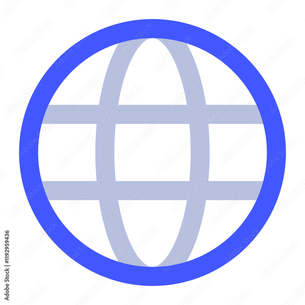 Stylized Globe Icon for Global Connectivity Stylized Globe Icon for Global Connectivity