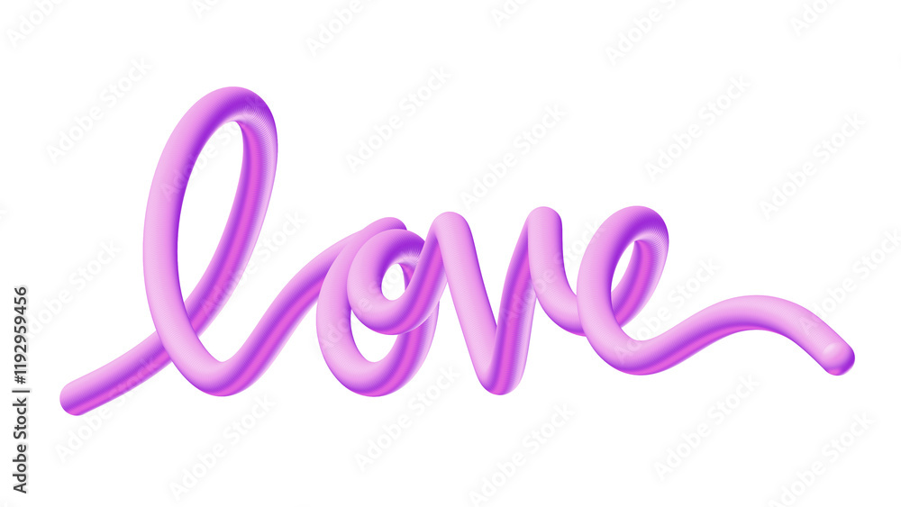 3d love word in pink on transparent png 3d love word in pink on transparent png