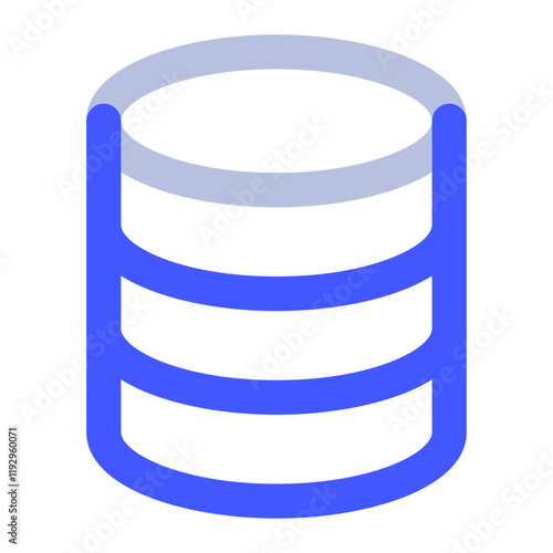 Stylized Database Icon for Software Applications photo