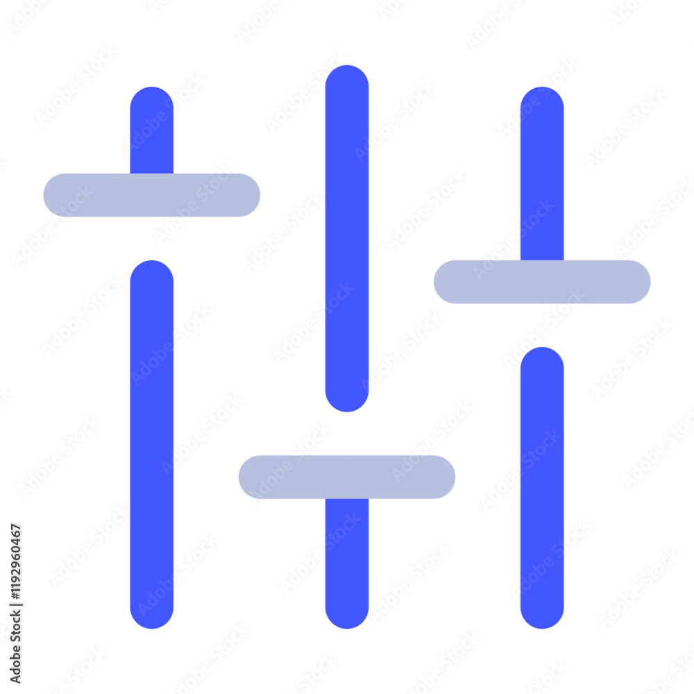 Stylized Equalizer Icon for Audio Control Stylized Equalizer Icon for Audio Control