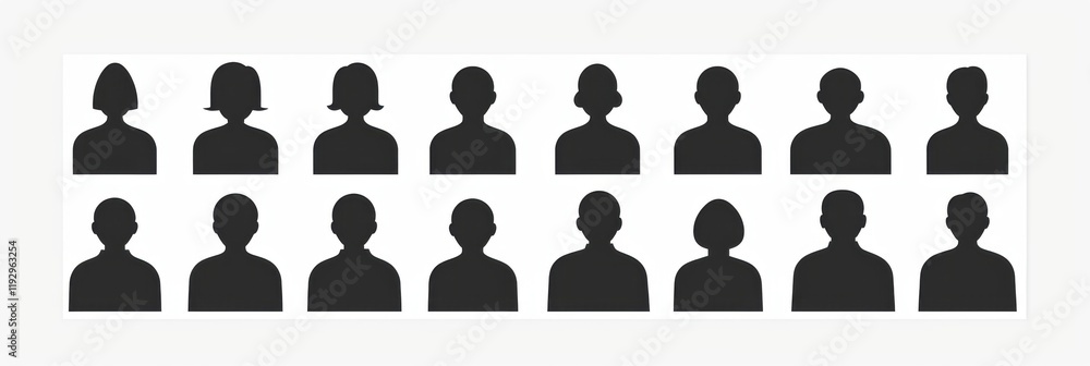 A Trendy Flat - Style People Icon Set for Infographics, Website Design, Logo, App, and Isolated UI A Trendy Flat - Style People Icon Set for Infographics, Website Design, Logo, App, and Isolated UI