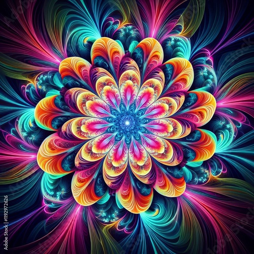 Fractal Flower A flower with petals that infinitely repeat each