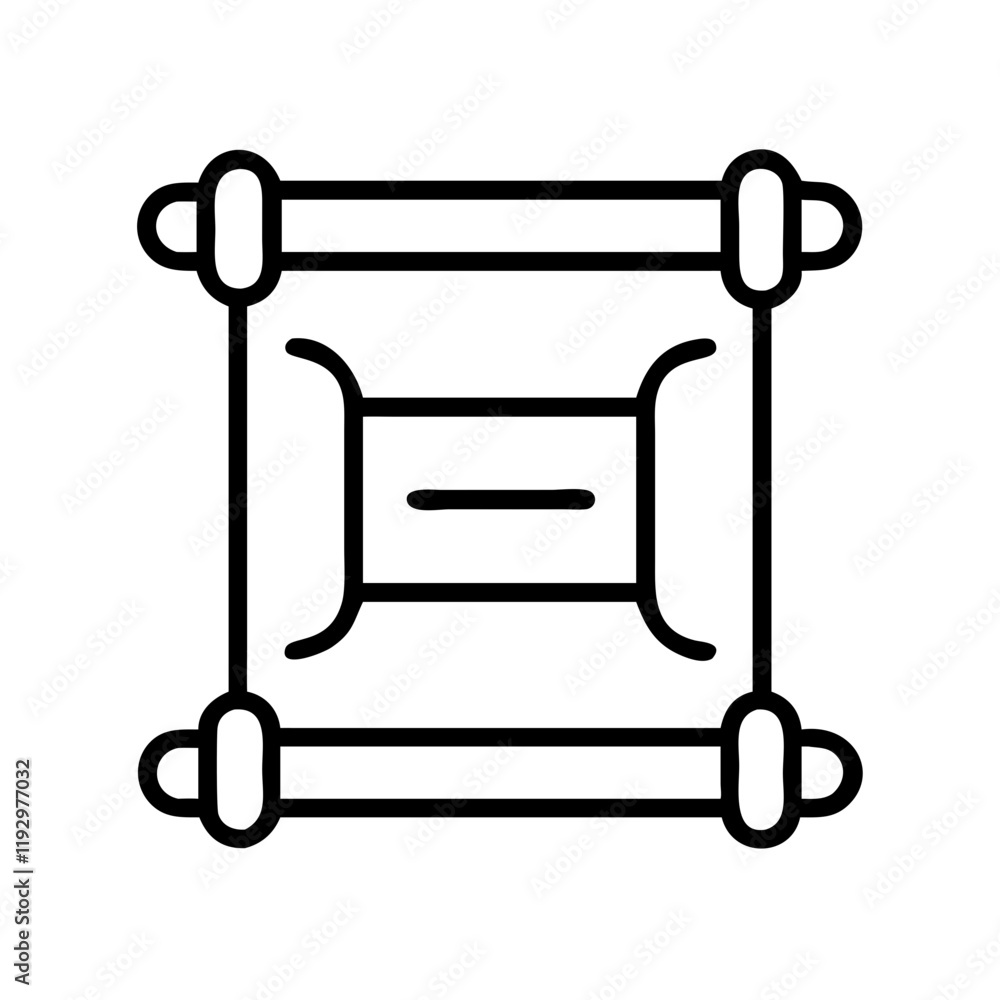 ancient scroll icon, ancient scroll line art - simple line art of ancient scroll, perfect for ancient scroll logos and icons and themed design ancient scroll icon, ancient scroll line art - simple line art of ancient scroll, perfect for ancient scroll logos and icons and themed design